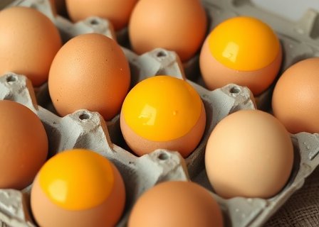 Dozen large golden-yolked eggs