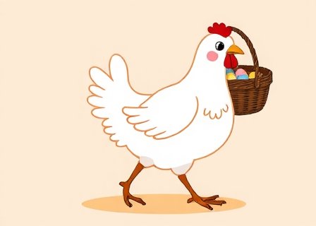 Happy Chicken Illustration